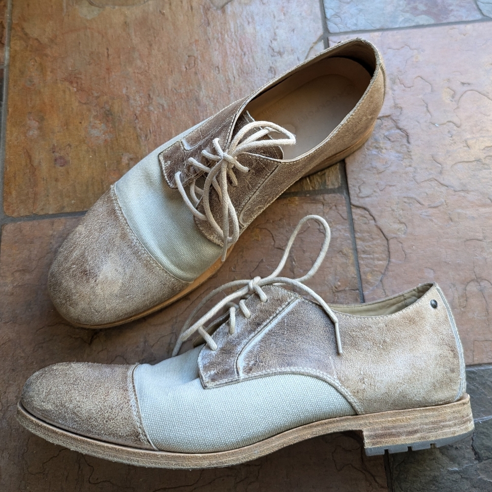 ROCKPORT distressed brogue lace up oxfords  11.5